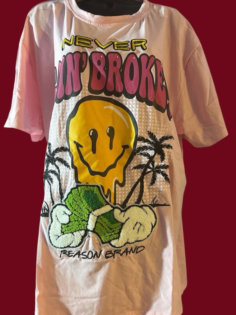 Reason Men's "Never Goin' Broke" Short Sleeve Tee- Size 2XL